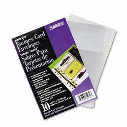 SAM81079 Business Card Binder Refill Pages, Six 2 x 3 1/2 Cards per Page, Clear, 10 Pages By SAMSILL CORPORATION