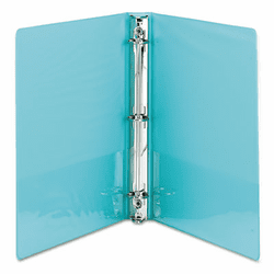 SAMU86377 Presentation View Binder, Round Ring, 11 x 8-1/2, 1" Capacity, Turquoise, 2/Pack By SAMSILL CORPORATION