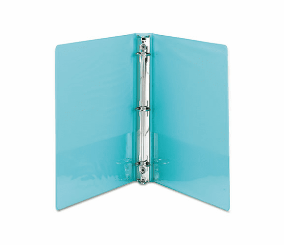 SAMU86377 Presentation View Binder, Round Ring, 11 x 8-1/2, 1" Capacity, Turquoise, 2/Pack By SAMSILL CORPORATION