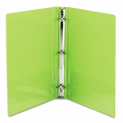 SAMU86378 Presentation View Binder, Round Ring, 11 x 8-1/2, 1" Capacity, Lime, 2/Pack By SAMSILL CORPORATION