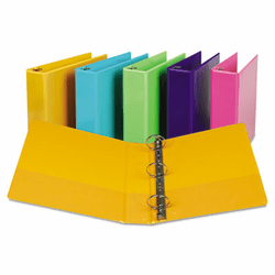 SAMU86673 Presentation View Binder, Round Ring, 11 x 8-1/2, 2" Capacity, Coral, 2/Pack By SAMSILL CORPORATION