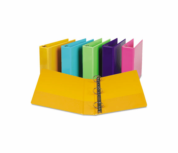 SAMU86673 Presentation View Binder, Round Ring, 11 x 8-1/2, 2" Capacity, Coral, 2/Pack By SAMSILL CORPORATION