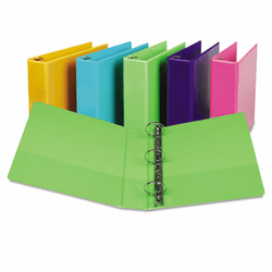 SAMU86678 Presentation View Binder, Round Ring, 11 x 8-1/2, 2" Capacity, Lime, 2/Pack By SAMSILL CORPORATION