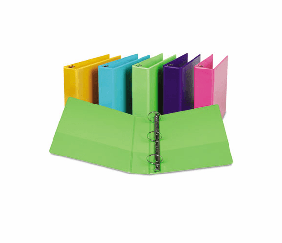 SAMU86678 Presentation View Binder, Round Ring, 11 x 8-1/2, 2" Capacity, Lime, 2/Pack By SAMSILL CORPORATION