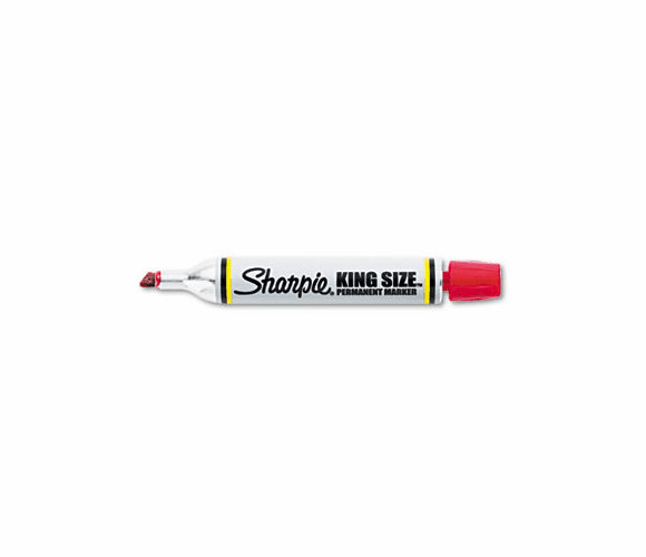 SAN15002 King Size Permanent Marker, Chisel Tip, Red, Dozen By SANFORD