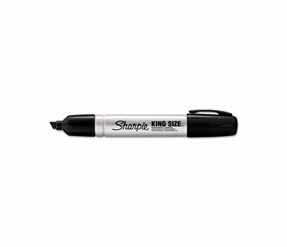 SAN15661PP King Size Permanent Markers, Black, 4/Pack By SANFORD