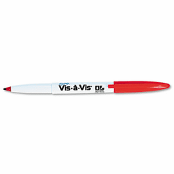 SAN16002 Vis--Vis Wet-Erase Marker, Fine Point, Red, Dozen By SANFORD
