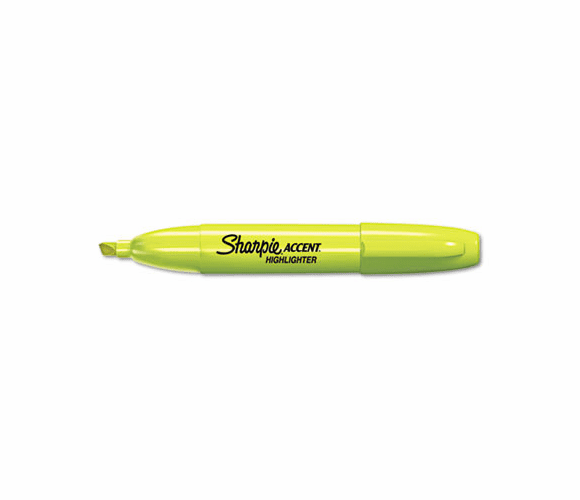 SAN1733166 Accent Jumbo Highlighter, Chisel Tip, Fluorescent Yellow, 12/Pk By SANFORD