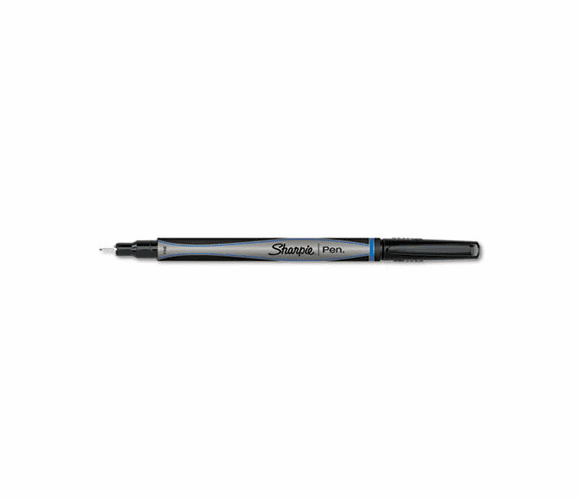 SAN1742664 Plastic Point Stick Permanent Water Resistant Pen, Blue Ink, Fine, Dozen By SANFORD