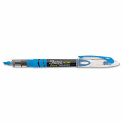 SAN1754467 Accent Liquid Pen Style Highlighter, Chisel Tip, Fluorescent Blue, Dozen By SANFORD