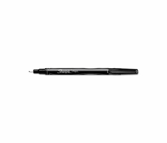 SAN1765293 Plastic Point Stick Permanent Water Resistant Pen, Black Ink, Medium, Dozen By SANFORD