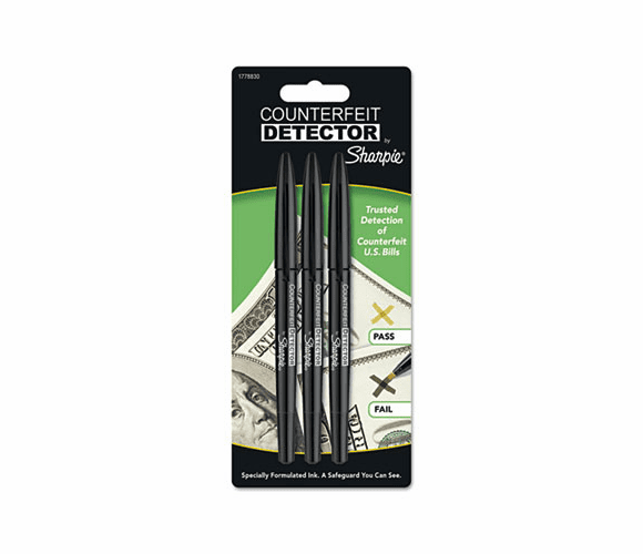 SAN1778830 Counterfeit Detector Pen, 3/Pack By SANFORD