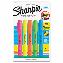 SAN1803277 Gel Highlighter, Assorted Colors, 5 per Pack By SANFORD