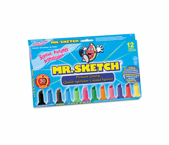 SAN20072TL Scented Watercolor Markers, 12 Colors, 12/Set By SANFORD