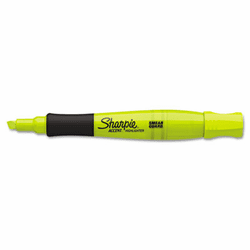 SAN21825 Accent Grip Highlighters, Chisel Tip, Fluorescent Yellow, 12/Pk By SANFORD