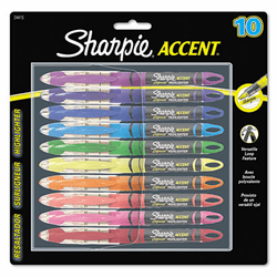 SAN24415PP Accent Liquid Pen Style Highlighter, Chisel Tip, Assorted, 10/Set By SANFORD