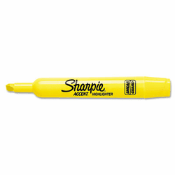 SAN25005 Accent Tank Style Highlighter, Chisel Tip, Yellow, 12/Pk By SANFORD