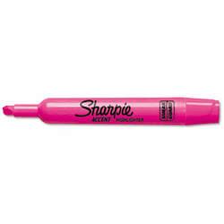 SAN25009 Accent Tank Style Highlighter, Chisel Tip, Pink, 12/Pk By SANFORD