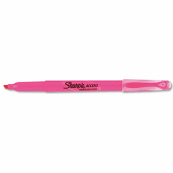 SAN27009 Accent Pocket Style Highlighter, Chisel Tip, Fluorescent Pink, 12/Pk By SANFORD