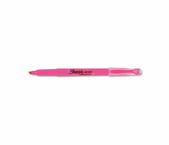 SAN27009 Accent Pocket Style Highlighter, Chisel Tip, Fluorescent Pink, 12/Pk By SANFORD