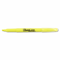 SAN27025 Accent Pocket Style Highlighter, Chisel Tip, Fluorescent Yellow, 12/Pk By SANFORD
