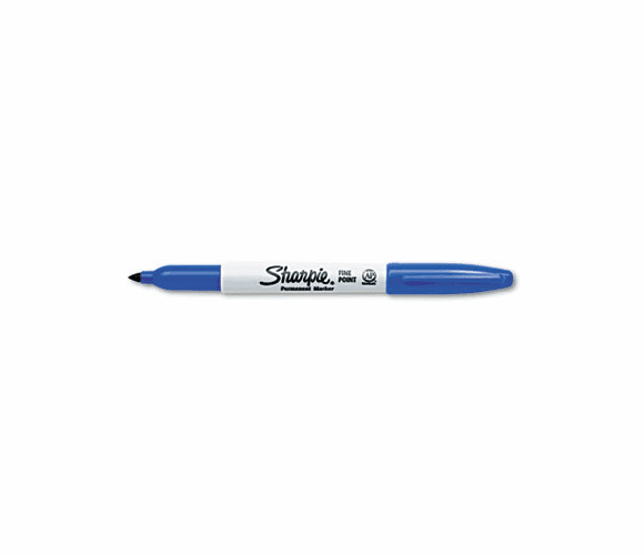 SAN30003 Permanent Marker, Fine Point, Blue, Dozen By SANFORD