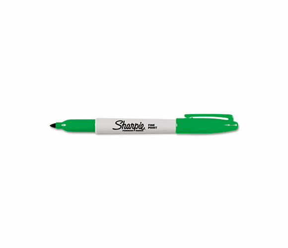 SAN30034 Permanent Marker, Fine Point, Green, 1/Each By SANFORD