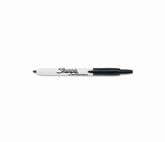 SAN32701 Retractable Permanent Marker, Fine Point, Black By SANFORD