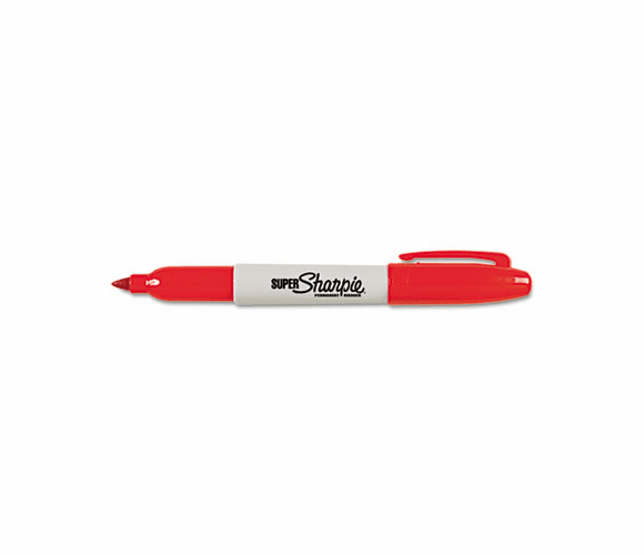 SAN33002 Super Permanent Markers, Fine Point, Red, Dozen By SANFORD
