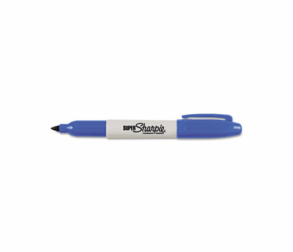 SAN33003 Super Permanent Markers, Fine Point, Blue, Dozen By SANFORD