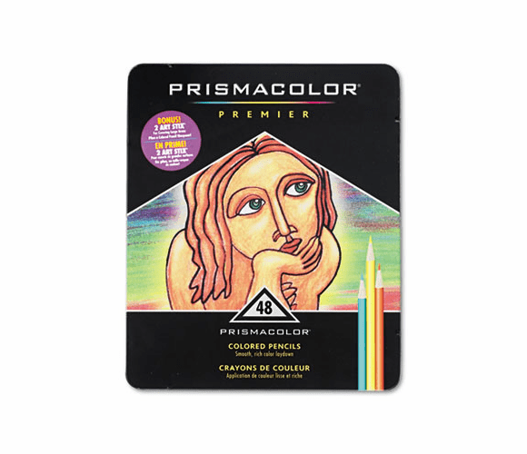 SAN3598T Premier Colored Woodcase Pencils, 48 Assorted Colors/Set By SANFORD