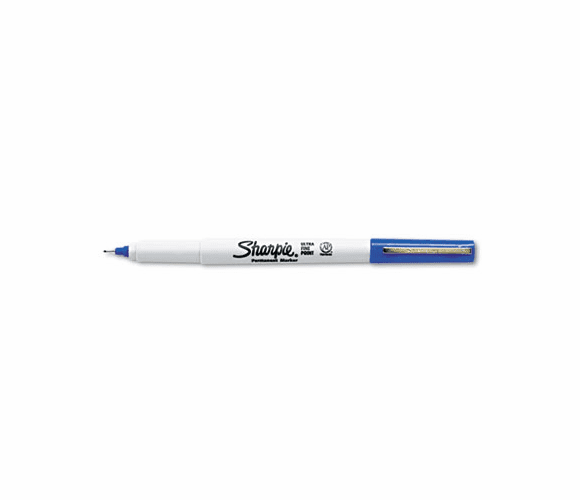 SAN37003 Permanent Markers, Ultra Fine Point, Blue, Dozen By SANFORD