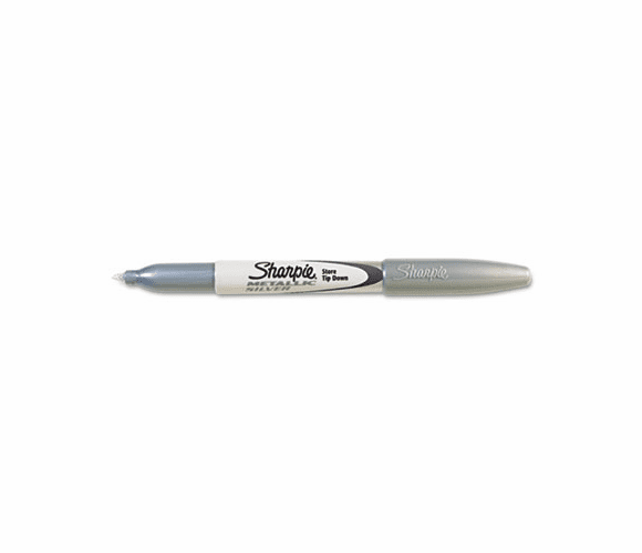 SAN39100 Metallic Permanent Marker, Fine Point, Metallic Silver, Dozen By SANFORD
