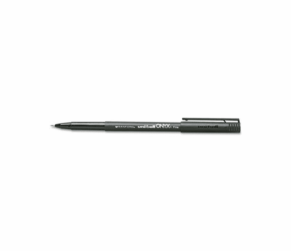 SAN60143 Onyx Roller Ball Stick Dye-Based Pen, Black Ink, Fine, Dozen By SANFORD