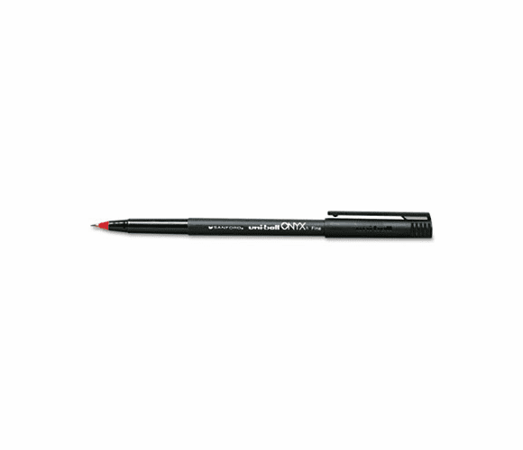 SAN60144 Onyx Roller Ball Stick Dye-Based Pen, Red Ink, Fine, Dozen By SANFORD