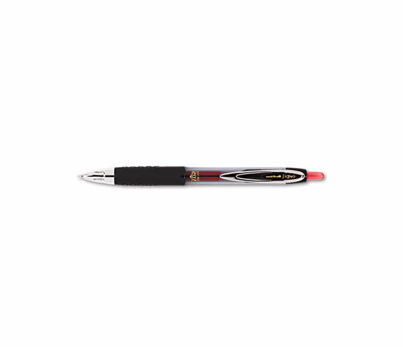 SAN61257 Signo Gel 207 Roller Ball Retractable Gel Pen, Red Ink, Micro Fine, Dozen By SANFORD