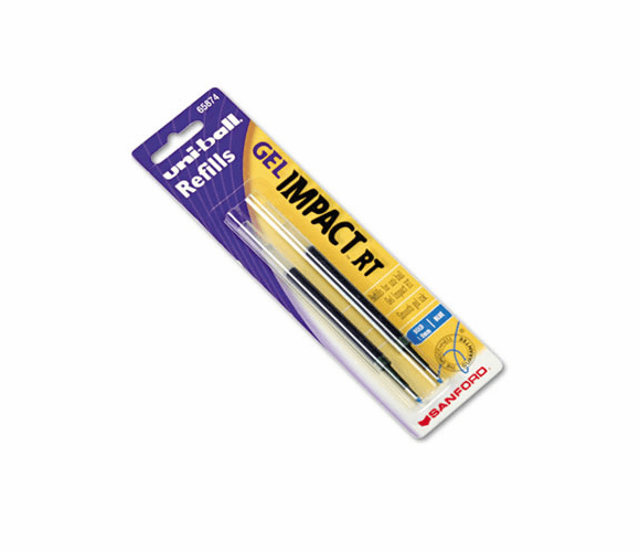 SAN65874PP Refill for uni-ball Gel IMPACT RT Roller Ball Pens, Bold, Blue, 2/Pack By SANFORD
