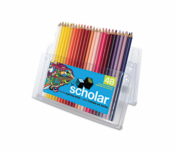 SAN92807 Scholar Colored Woodcase Pencils, 48 Assorted Colors/Set By SANFORD