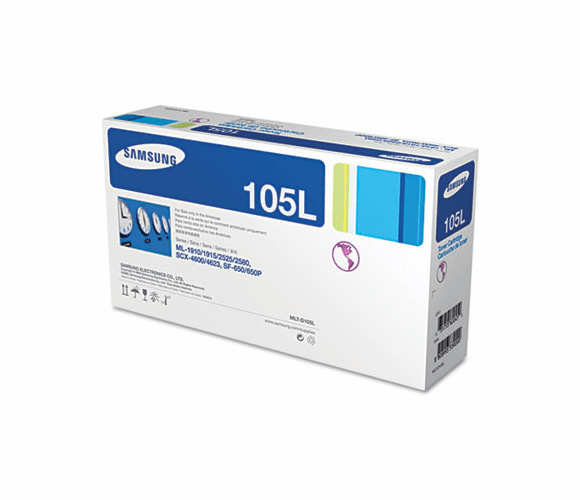 SASMLTD105L MLTD105L High-Yield Toner, 2,500 Page Yield, Black By SAMSUNG ELECTRONICS AMERICA, INC.