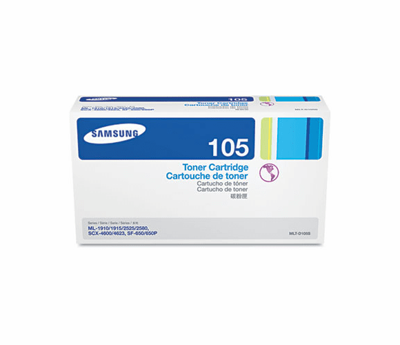 SASMLTD105S MLTD105S Toner, 1,500 Page Yield, Black By SAMSUNG ELECTRONICS AMERICA, INC.