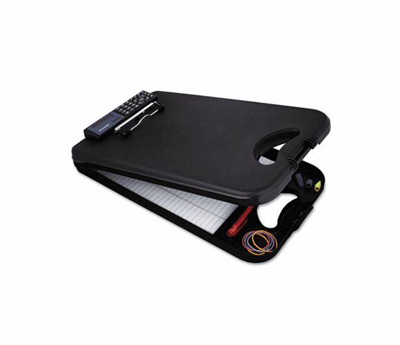 SAU00534 DeskMate II w/Calculator, 1/2" Capacity, 8-1/2w x 11-3/4h, Black By SAUNDERS MFG. CO., INC.