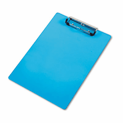 SAU21567 Acrylic Clipboard, 1/2" Capacity, Holds 8-1/2w x 12h, Transparent Blue By SAUNDERS MFG. CO., INC.