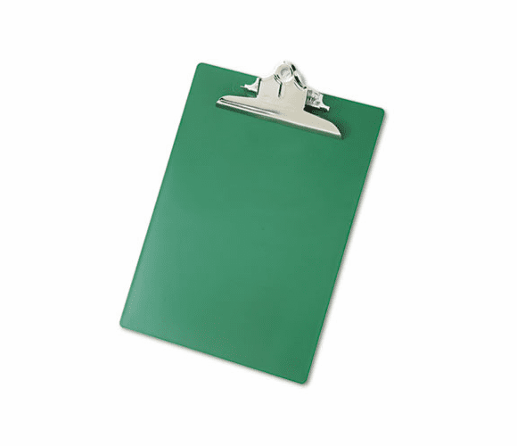 SAU21604 Plastic Antimicrobial Clipboard, 1" Capacity, Holds 8-1/2w x 12h, Green By SAUNDERS MFG. CO., INC.
