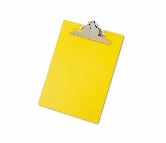 SAU21605 Plastic Antimicrobial Clipboard, 1" Capacity, Holds 8-1/2w x 12h, Yellow By SAUNDERS MFG. CO., INC.