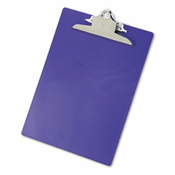 SAU21606 Plastic Antimicrobial Clipboard, 1" Capacity, Holds 8-1/2w x 12h, Purple By SAUNDERS MFG. CO., INC.