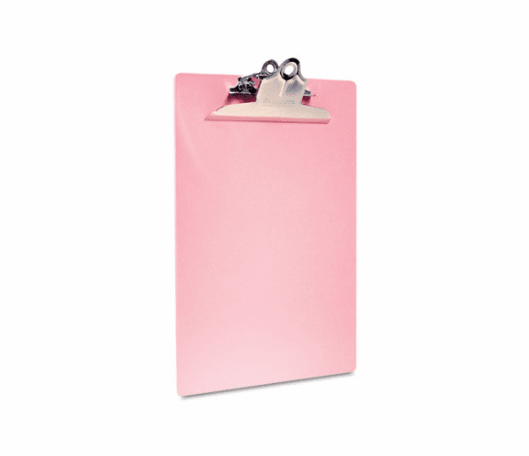 SAU21800 Pink Recycled Plastic Clipboard, 1" Capacity, Holds 8 1/2w x 12h, Pink By SAUNDERS MFG. CO., INC.