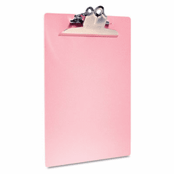 SAU21800 Pink Recycled Plastic Clipboard, 1" Capacity, Holds 8 1/2w x 12h, Pink By SAUNDERS MFG. CO., INC.