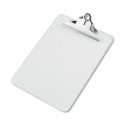 SAU21803 Plastic Clipboard, 1" Capacity, Holds 8-1/2w x 11h, Clear By SAUNDERS MFG. CO., INC.
