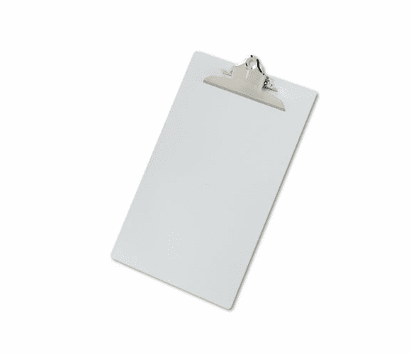 SAU22519 Aluminum Clipboard w/High-Capacity Clip, 1" Capacity, Holds 8-1/2w x 14h, Silver By SAUNDERS MFG. CO., INC.