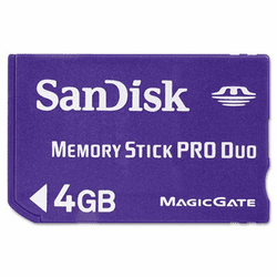 SDIMSPD4096A11 Memory Stick PRO Duo, 4GB By SANDISK CORPORATION